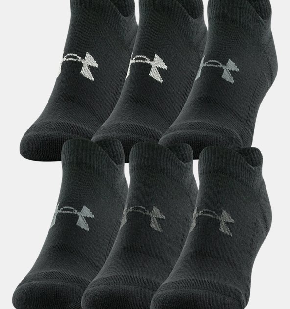 Under Armour Women's UA Cushioned 6-Pack No Show Socks